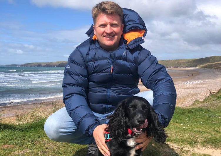 Adopted spaniel Ariel, who was born with six legs, has started her new life by the sea.