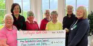 Trefloyne golf comp raises £440 for Pembrokeshire Cancer Support