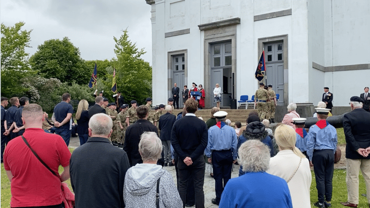 Over 150 people joined volunteers at Pembroke Dock Heritage Centre to commemorate Armed Forces Day.