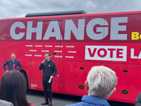 Labour 'battle bus' comes to Pembrokeshire on the election campaign