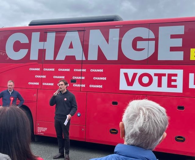 Labour 'battle bus' comes to Pembrokeshire on the election campaign