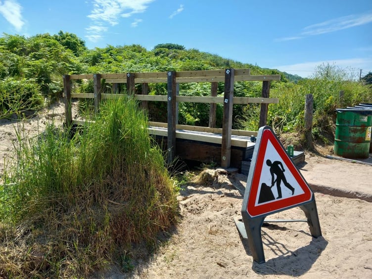Bridge at Freshwater East - repaired