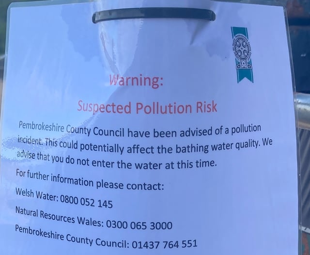 Tenby beach-goers warned - ‘Do not enter the water at this time’
