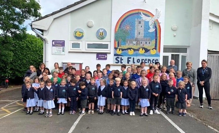 St Florence School entrance mosaic unveiling