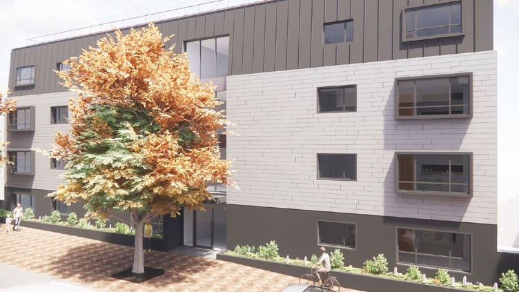 An artist impression of the affordable homes proposed for Charles Street, Milford Haven