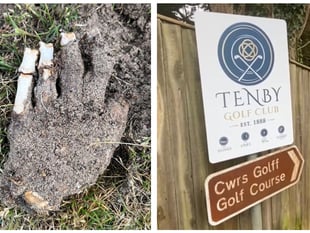 'Bogeyman' find? - CSI check out skeletal hand at Tenby Golf Course