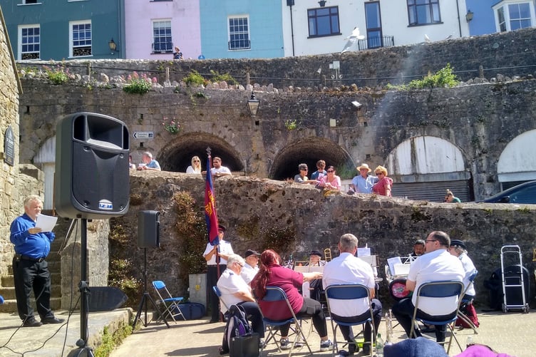 A previous Sea Sunday Service at St Julian's Chapel, Tenby