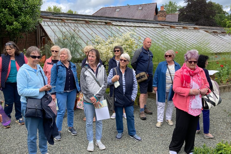 Tenby area Travelarts group at Llysdinam Gardens.