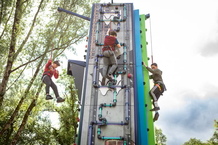 Climbing at Llys-y-fran