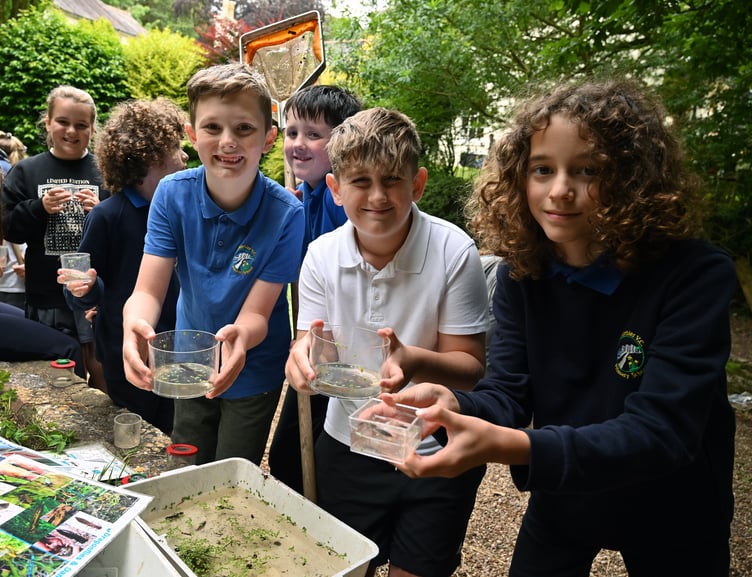 Pond dipping at the Welston Court Science Centre, Milton