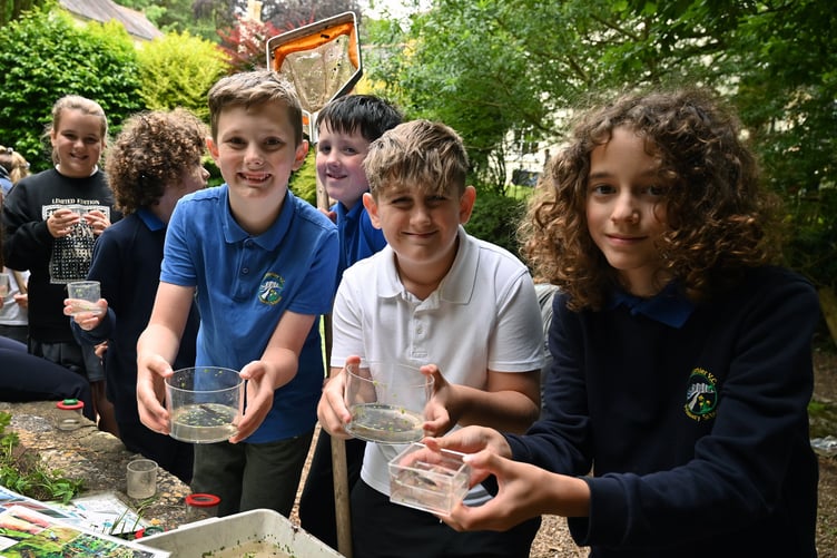Pond dipping at the Welston Court Science Centre, Milton