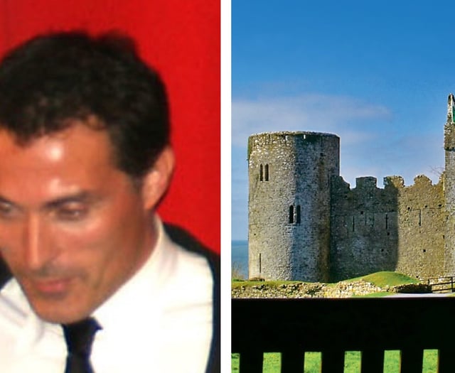 Actor Rufus Sewell ties the knot at Manorbier Castle
