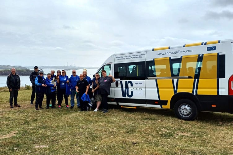 VC minibus group at Dig for Victory