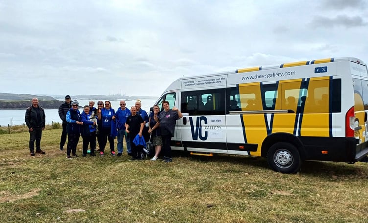 VC minibus group at Dig for Victory