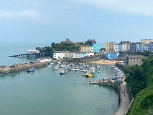 WATCH: A bird’s-eye view of Tenby on a hot summer's day