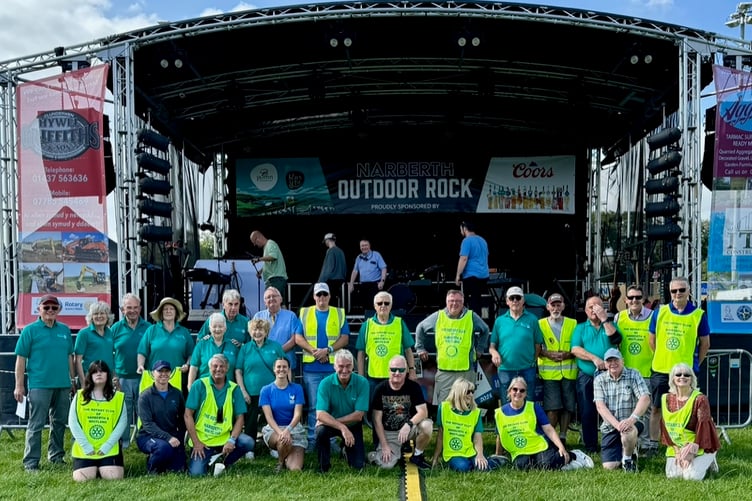 Volunteers at the event from Narberth and Whitland Rotary, Narberth RFC and Valero.