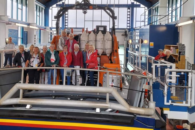 Lower Landsker Trefoil Guild members visited Tenby Lifeboat House and were given a guided tour of the station and of the Haydn Miller by visits officers Mags Liptrot and John Evans.