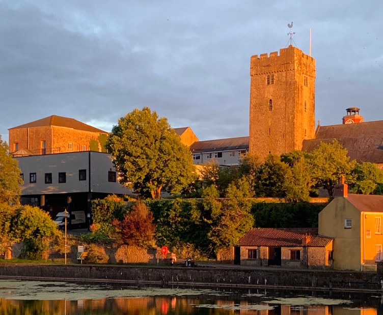 St Mary’s Church Pembroke, with its Norman tower.