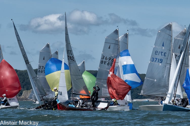 Nine races were sailed at the National Merlin Rocket Championships