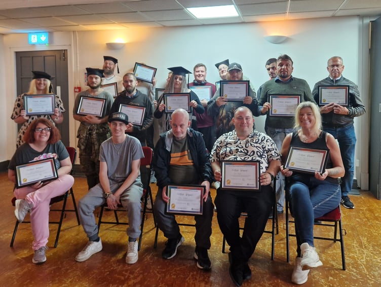 People who did a 15-week course run by South Wales homelessness charity The Wallich, which has benefited from Shared Prosperity Fund money