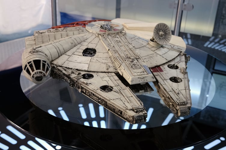 A permanent exhibition celebrates the construction of the Millennium Falcon for Star Wars, which was built in Pembroke Dock.