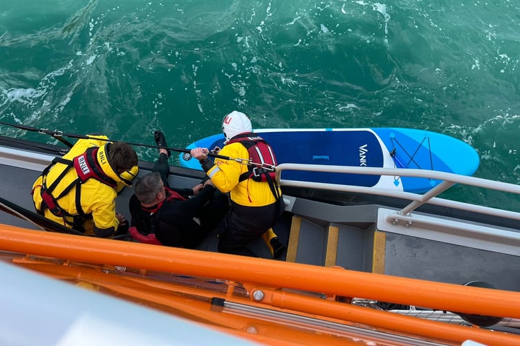 SUP boarders taken aboard Norah Wortley