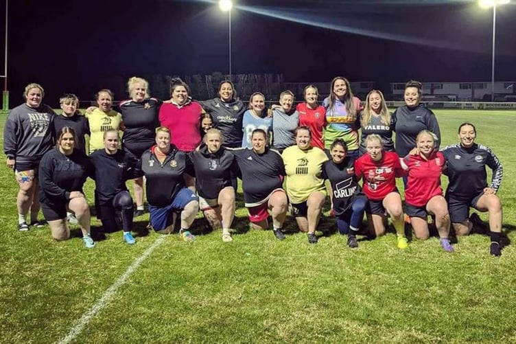 The Panthers squad in training