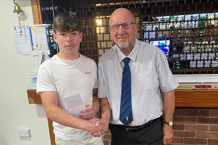 Tyler James won the County Junior Bowling Award