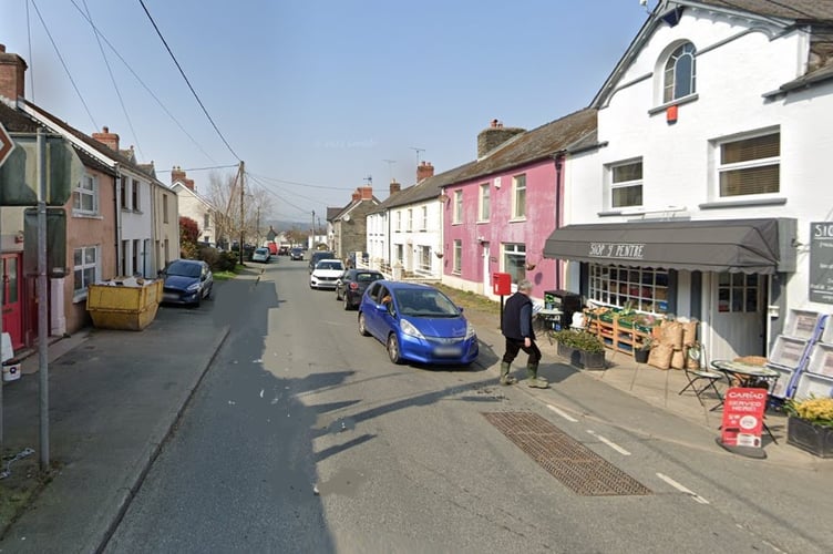 The owners of Siop Y Pentre, Cilgerran are seeking permission to convert a nearby house to a cafe. Picture: Google Street View.