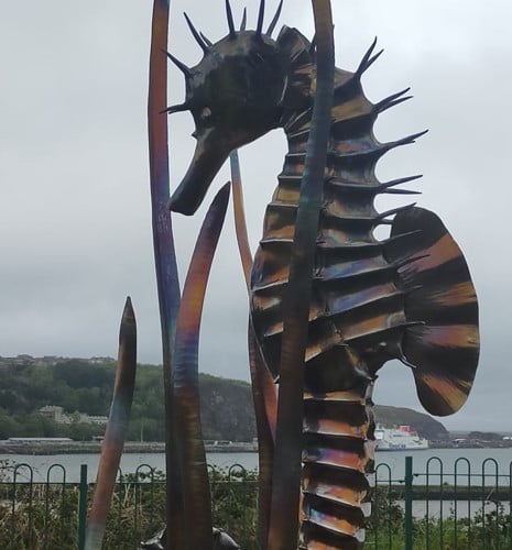 The planned seahorse sculpture