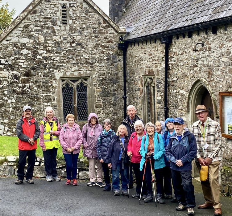 Steadies pictured outside Begelly Church