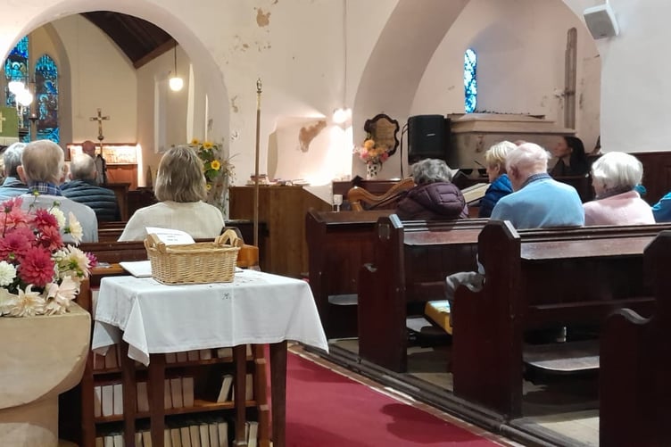 Appreciate congregation at St Caradoc”s Church, Lawrenny