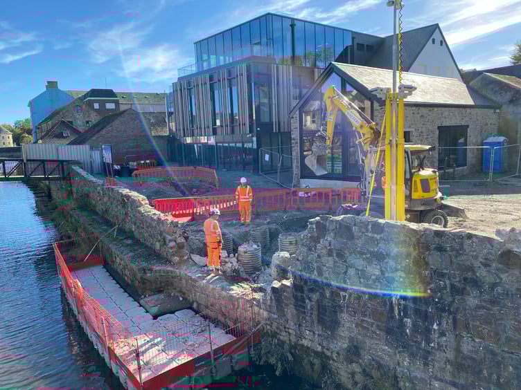 Work is now well underway at Haverfordwest’s Riverside, where a signature bridge scheme in the town’s conservation area is set to complete in March 2025.