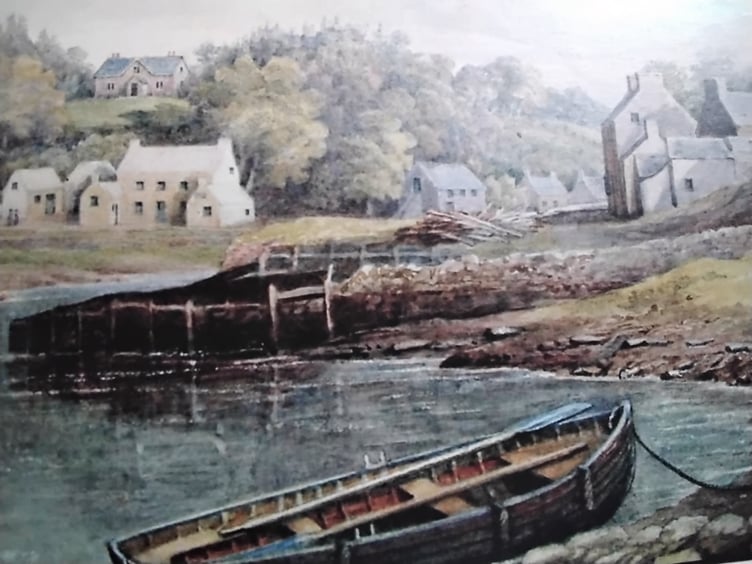 Cresswell Quay painting