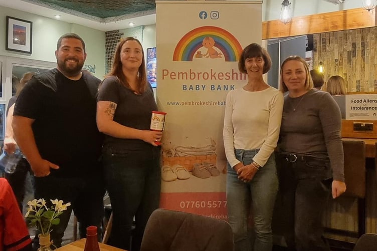 Milford Haven Round Table Pembrokeshire Baby Bank donation