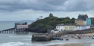 WATCH: Military get their choppers out over Tenby harbour!