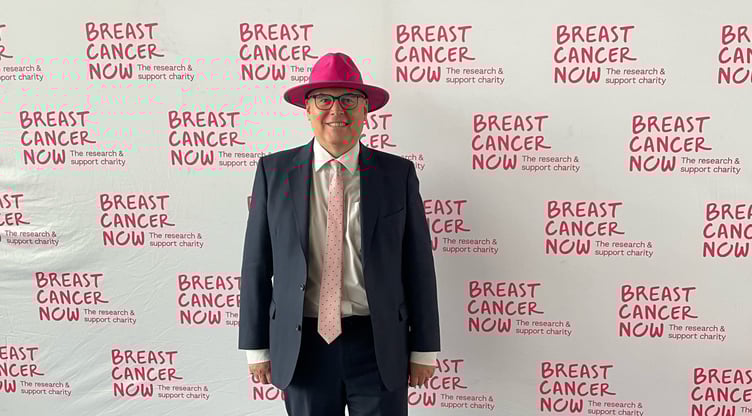Senedd Member Paul Davies has shown his support for those affected by breast cancer by dressing up in pink and encouraging his constituents to take part in ‘Wear it Pink’ day (Friday, October 18).