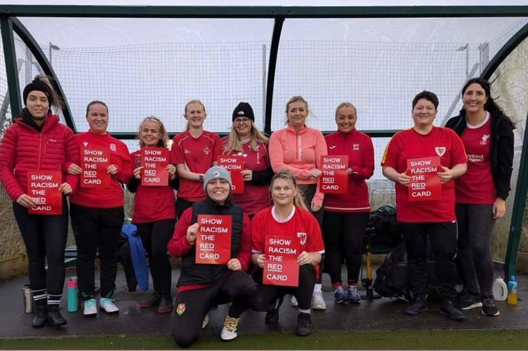 The Kilgetty players wear red at their training session