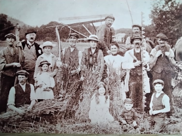 Harvest time on a Welsh country estate