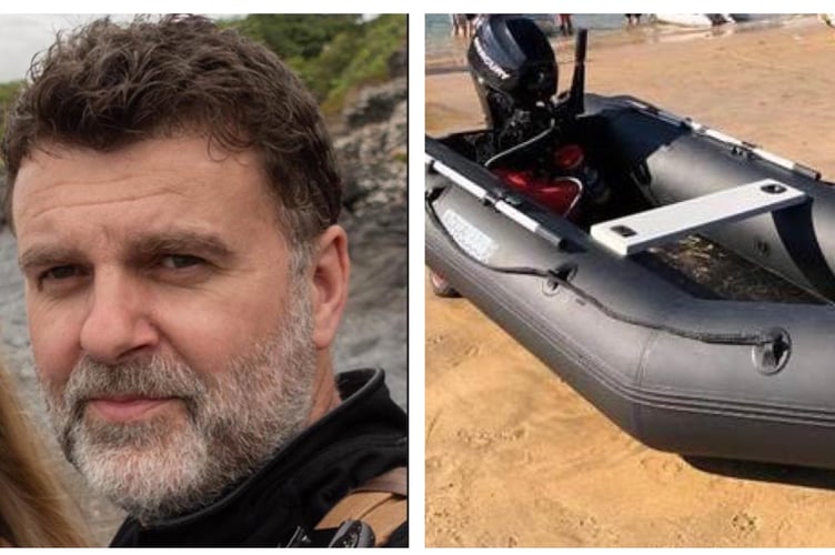 The last sighting of Chris was on CCTV at 2pm on Wednesday, October 30, leaving Fishguard Harbour in a black RHIB. 