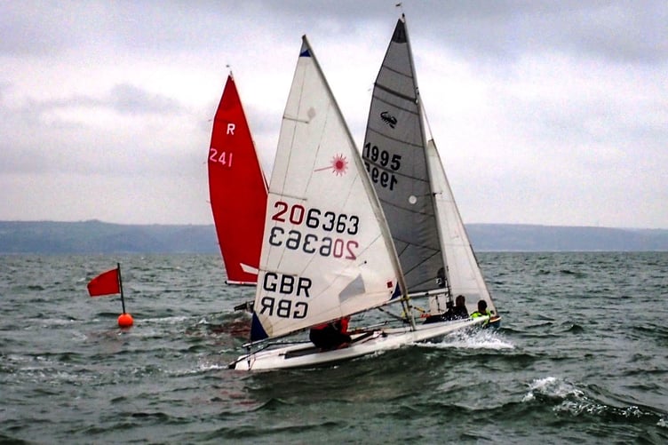 Dinghy racing at Tenby Sailing Club