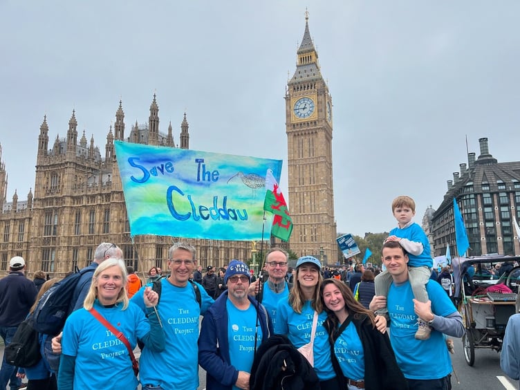 Campaigners from The Cleddau Project at the ‘March for Clean Water’ in London this month, which was was organised by River Action to petition the Government for clean water throughout the UK.