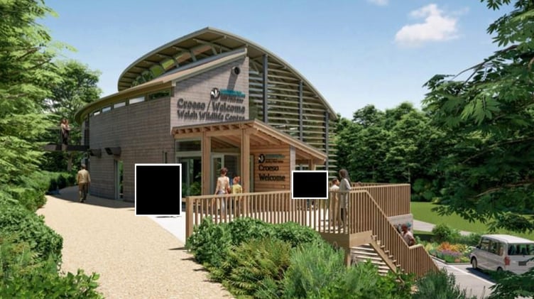 An artist impression of the new entrance proposed at the Welsh Wildlife Centre, Cilgerran. Picture: Childs Sulzmann Architects/ Wildlife Trust of South & West Wales.