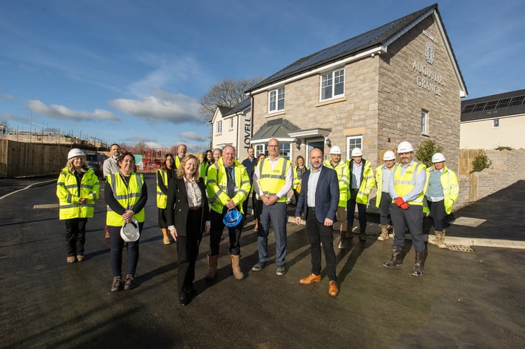 Members of the Welsh Government, Pembrokeshire County Council, Lovell and Pobl at Augustus Grange