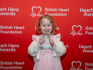 Young Tenby ‘Heart Hero’ Poppy receives prestigious national award