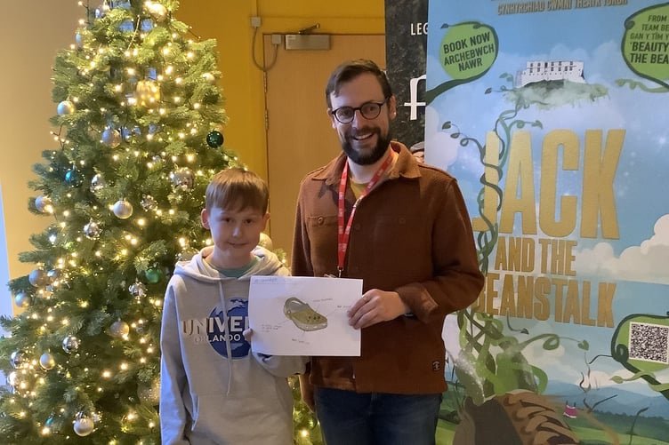 11-year-old Jac with Tim Howe, Senior Manager for Youth and Community at the Torch