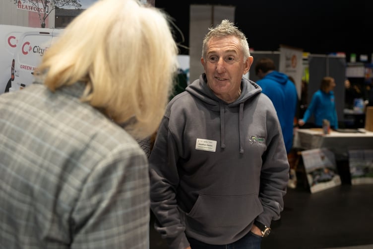 CES ambassador Jiffy chatting to an attendee at the exhibition-1