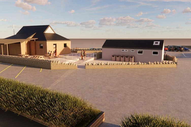 An artist impression of the new facilities proposed at Newport Sands car park. Picture: Pembrokeshire Coast National Park report.