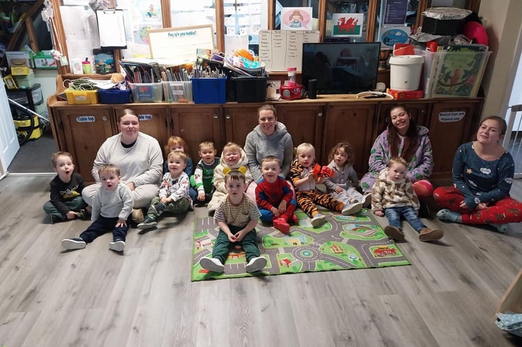 Over 2’s on Children in Need Day at Noah’s Ark Nursery, Narberth