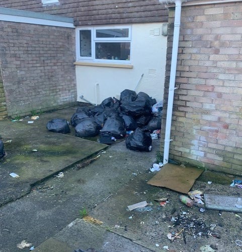 A Community Protection Warning Notice was issued to Sheena Deacon to remove accumulated waste at her home at Wavell Crescent but it was not cleaned up. 